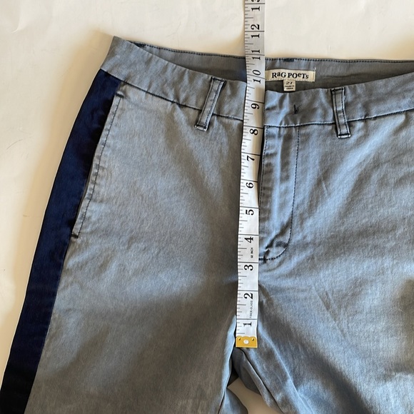 Rag Poets crop ankle raw hem folded cuff pants size 27 - Picture 8 of 10
